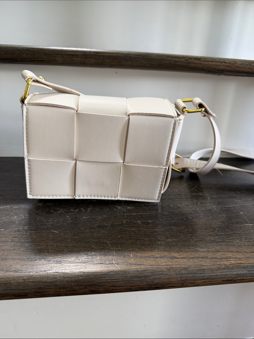 Cream Woven Crossbody Bag - Talulah